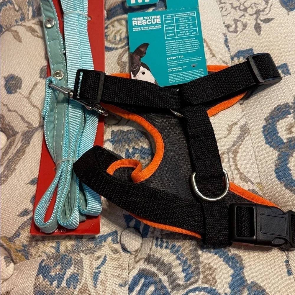 Martha Stewart Pets Fashion Leash 6FT Baby Blue Velvet Rhinestone